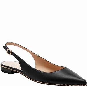 Claire Leather Studded Slingback Flats